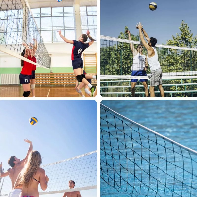 Outdoor Volleyball Net 32ft x 3ft Heavy Duty Beach & Backyard Volleyball Net