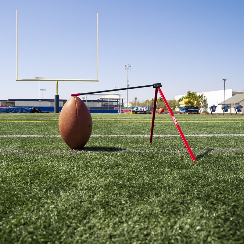 Football Kicking Tee Metal Holder for All Sizes - Portable Practice Aid