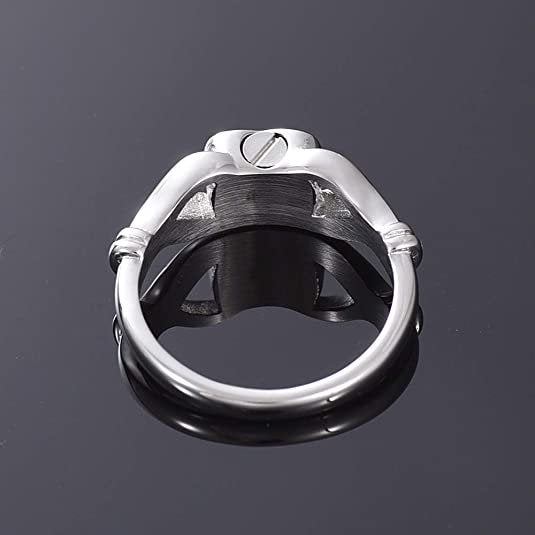 Heart in Hands Cremation Urn Ring Silver Stainless Steel Keepsake Memorial Jewelry