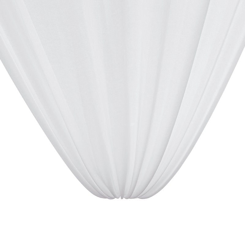 White Ceiling Drapes for Wedding - 6 Panels 5FT x 30FT Chiffon Backdrop