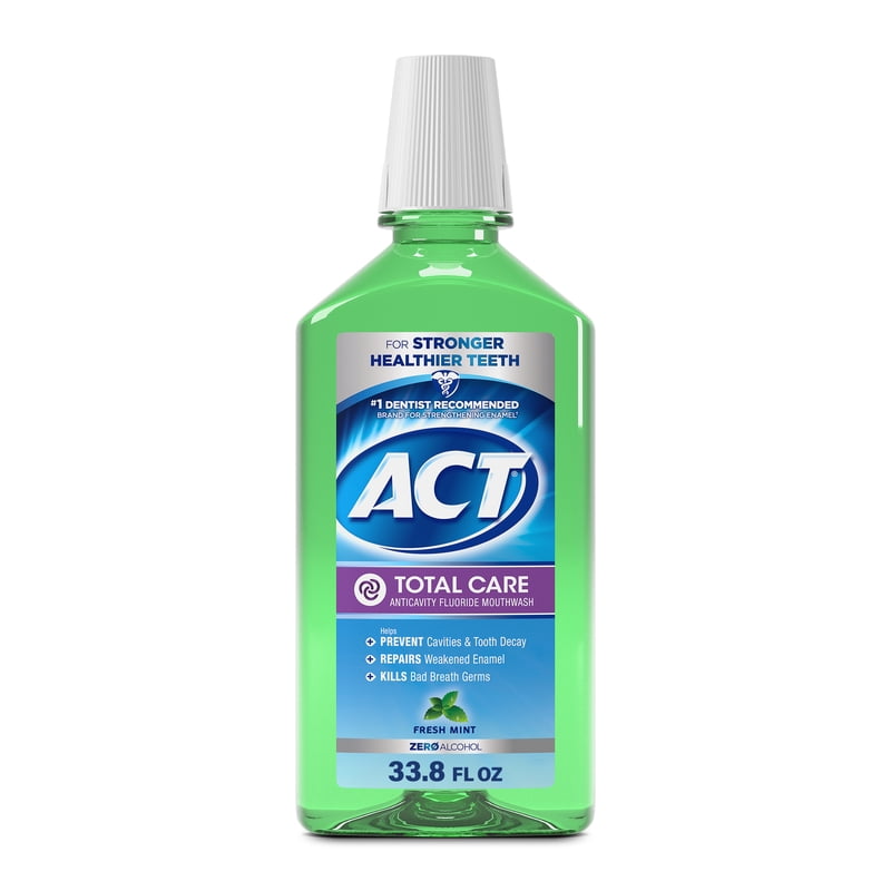 Anticavity Mouthwash with Fluoride and Fresh Mint - 33.8 fl oz, Pack of 3
