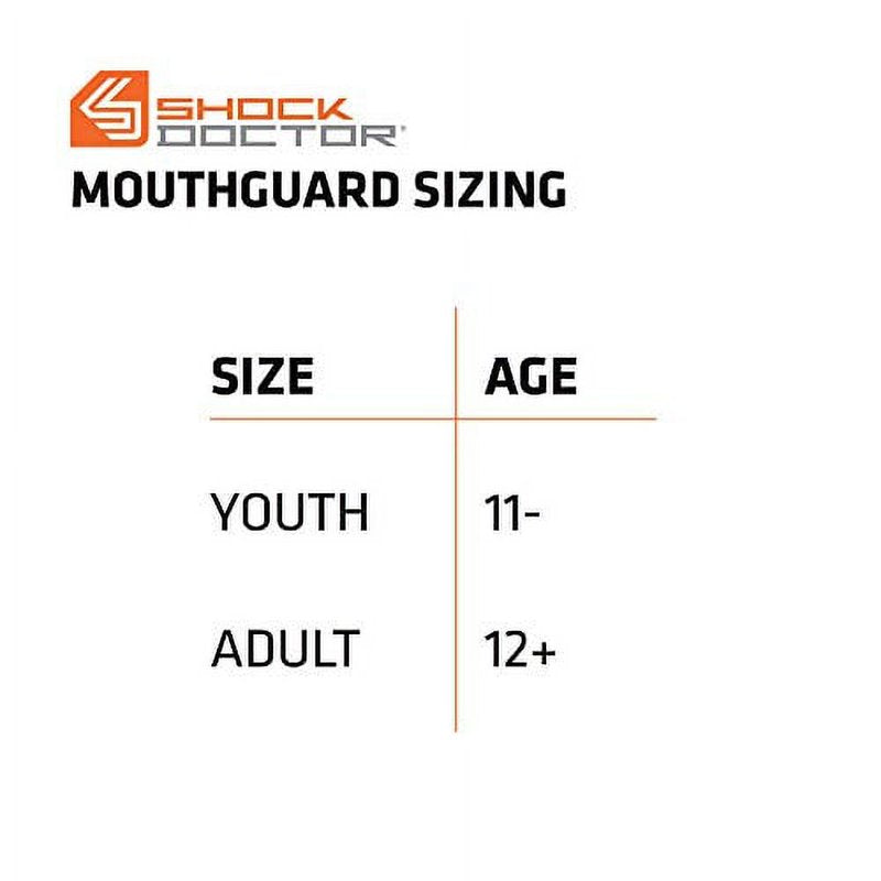 Shock Doctor Strapless Sport Mouth Guard for Athletes with Braces