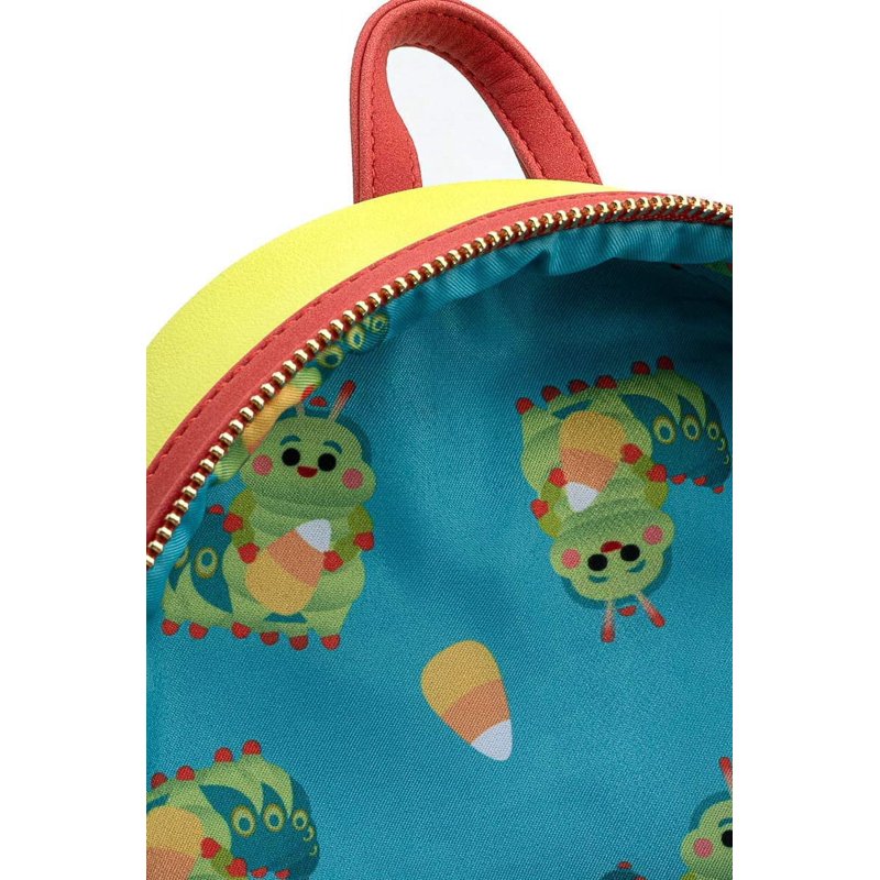 Mini Backpack for Women - The Bugs Life Heimlich Caterpillar Design, Faux Leather, Green