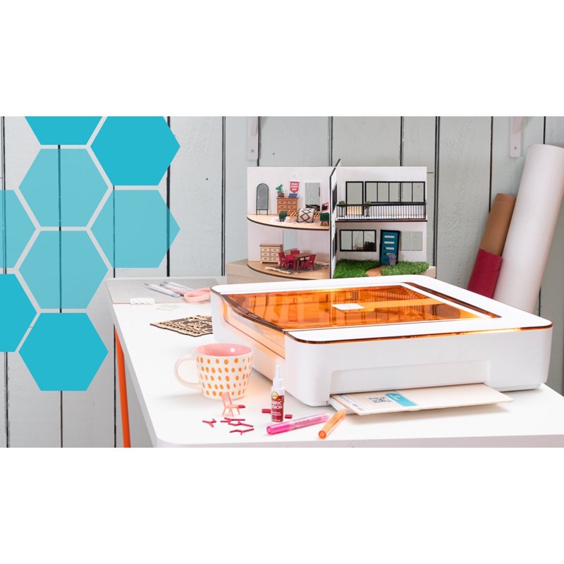 Glowforge Aura 3D Laser Engraver and Cutter Machine for Wood, Metal, Acrylic
