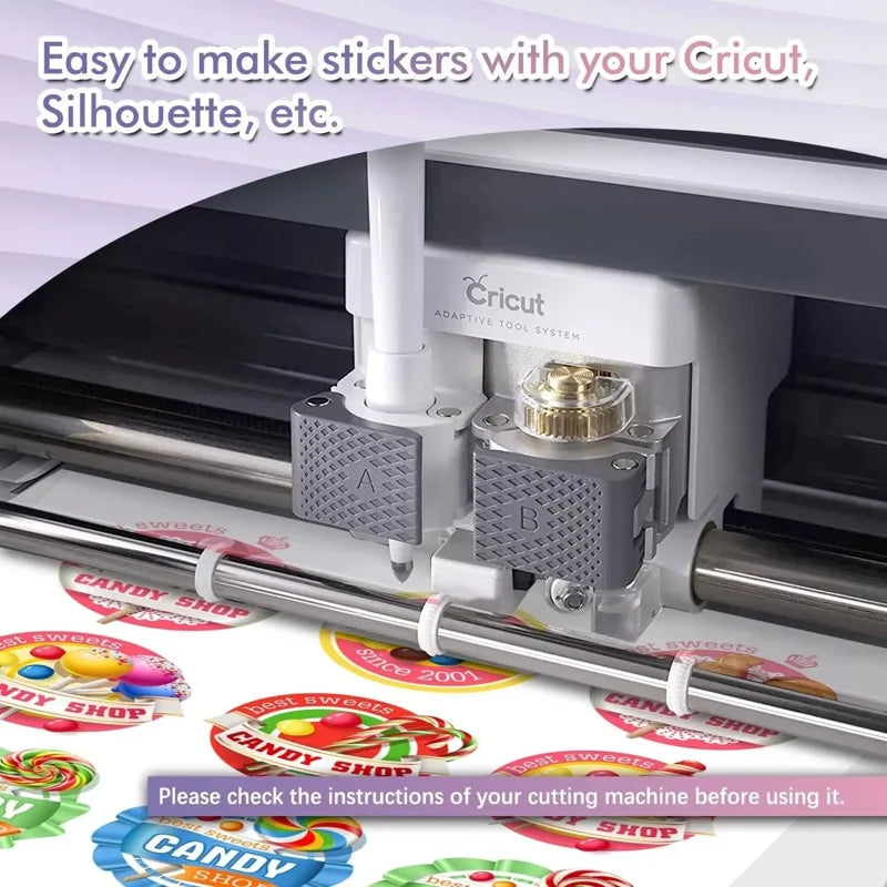 Printable Vinyl Sticker Paper Roll for Inkjet Printers - Waterproof & Glossy/Matte Options, 13x32.8 ft