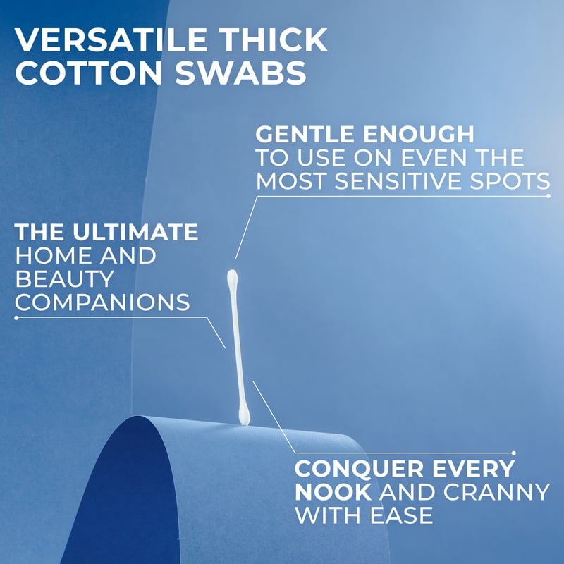 (2 Pack) Cotton Swabs Travel Size - First Aid, Beauty & Household Use - 100% Cotton