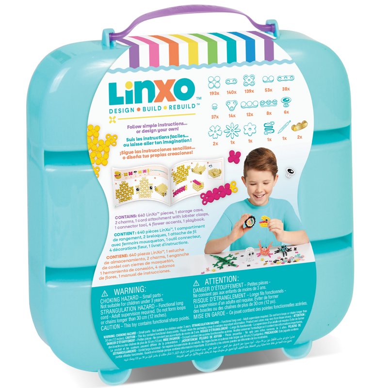 Kids DIY Construction Set with 650 Flexible Pieces for Creative Builds - Ages 6+