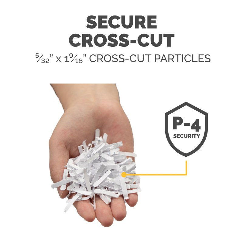 Cross-Cut Paper Shredder 12 Sheets Security Level P-3 SafeSense Technology