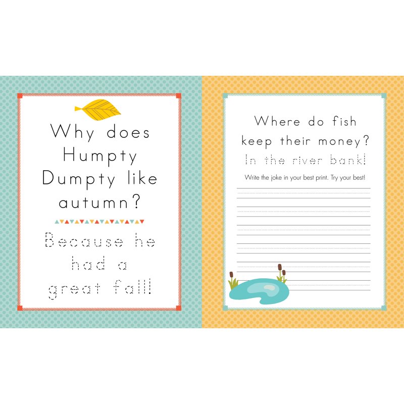 Kids Handwriting Practice Workbook with Jokes and Riddles - Learn to Print