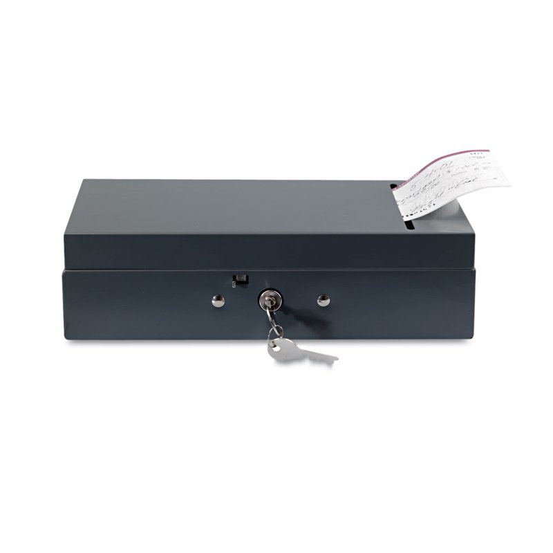 Fire-Resistant Steel Security Box with Key Lock for Valuables