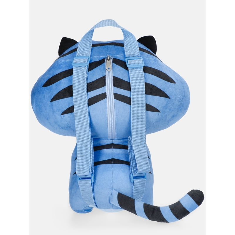 Kids Plush Tiger Backpack 12.5-inch Derpy Tiger School Bag for Girls