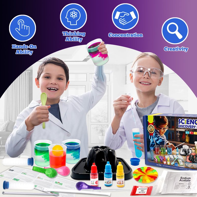 Kids Science Kit with 68 Lab Experiments STEM Learning Toys for Ages 8-12