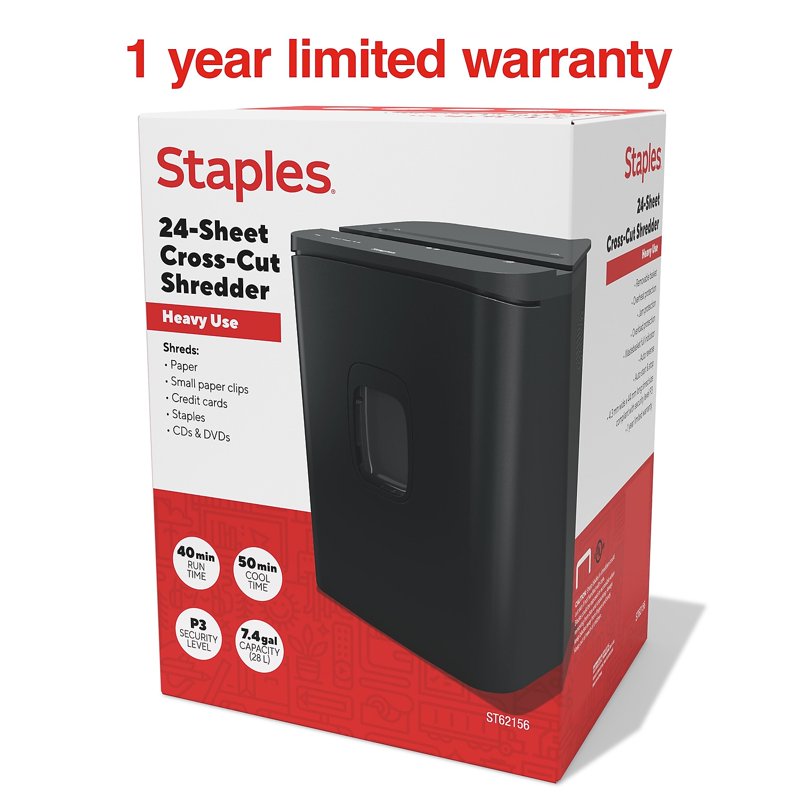 24-Sheet Cross-Cut Paper and Media Shredder - Security Level P-3