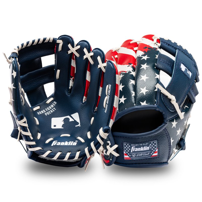 Kids Tee Ball Glove and Ball Set - Lightweight, Soft, Right Hand Throw, 9.5 Inch