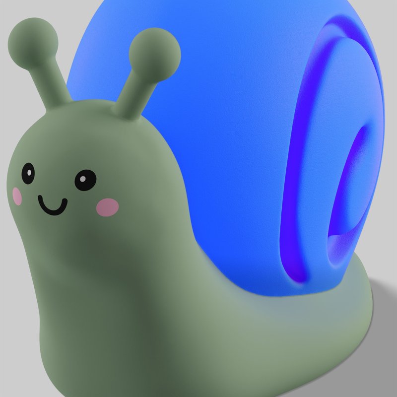 Kids LED Night Light - Rechargeable Squishy Snail Lamp with Dimmable Color Modes