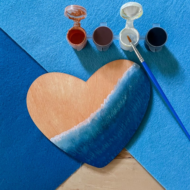 Wooden Heart Shape Craft Embellishment - 5 Pack for DIY Decor & Projects