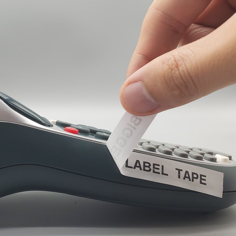 Label Maker Tape 0.47" x 13 ft Black on White 6 Pack - Compatible with Dymo Letratag