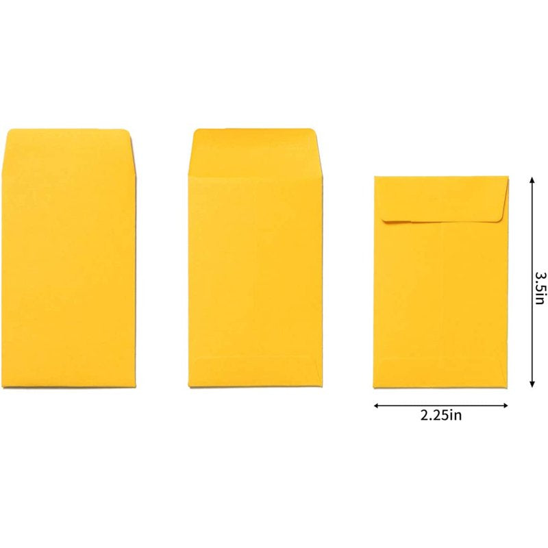 200 Colorful Self-Adhesive Seed & Coin Envelopes 2 1/4×3 1/2 in Storage Pack
