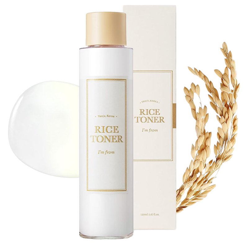 Rice Toner for Hydrating Skin - Glow Essence with 77.78% Rice Extract, Vegan