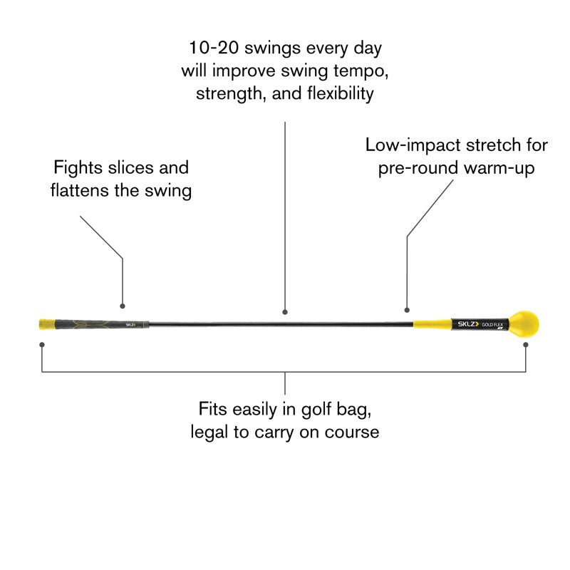 Golf Swing Trainer 48 Inch Gold Flex - Tempo & Strength Training