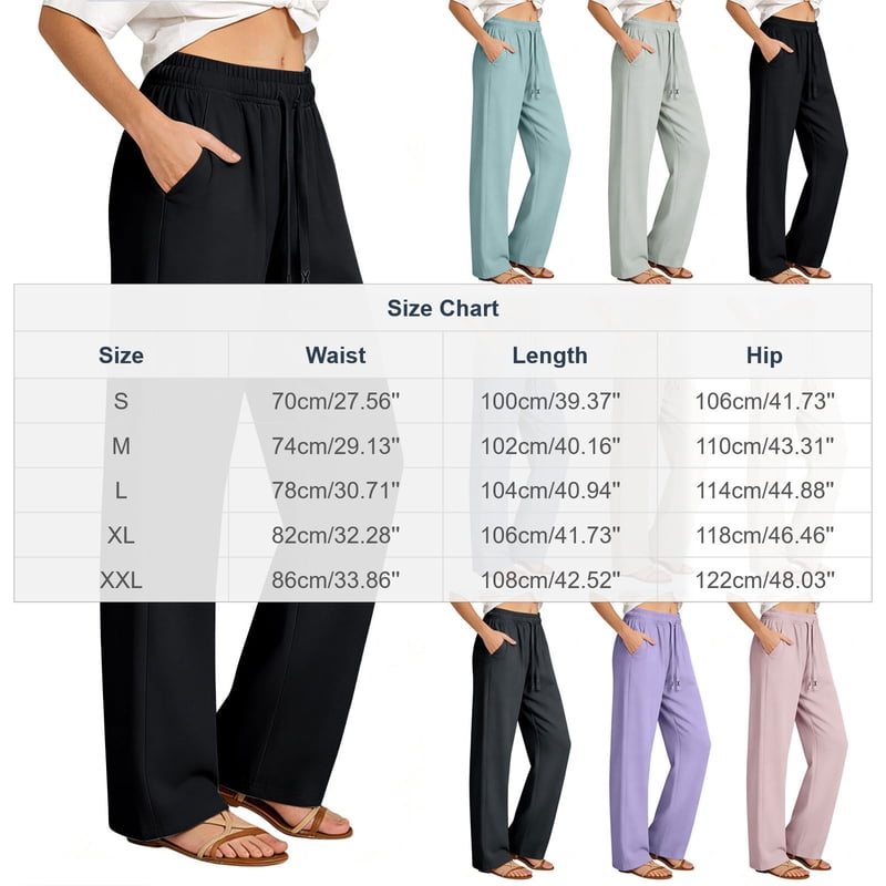 Women's Quick Dry Athletic Pants with Pockets - High Waist, Casual, Lightweight