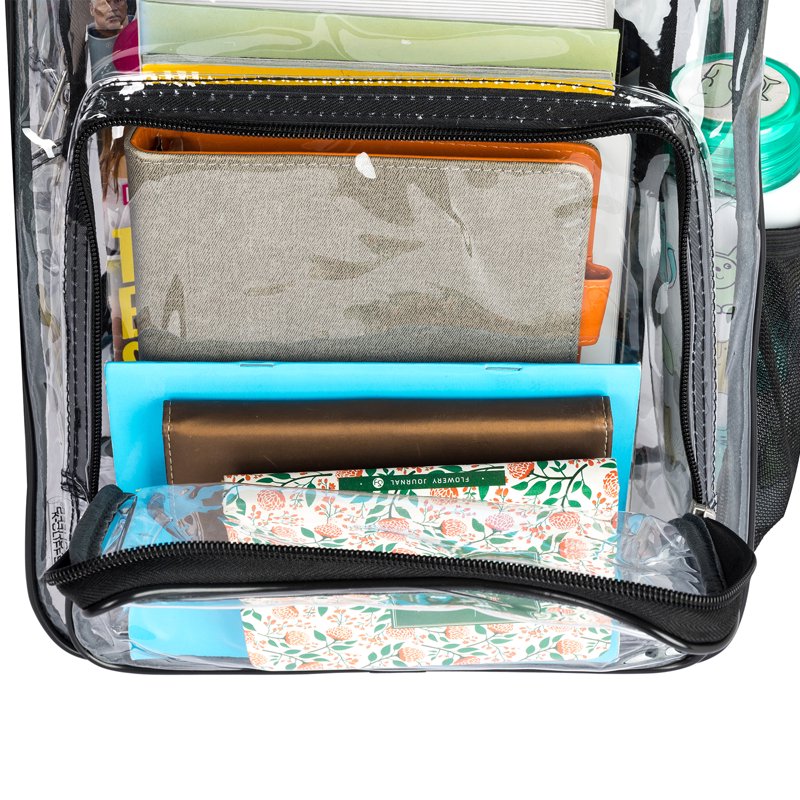 Unisex Clear Backpack for School - Transparent Student Bookbag with Padded Straps