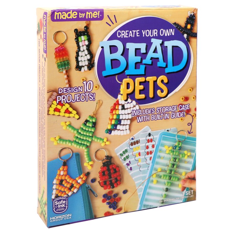 DIY Bead Pets Craft Kit for Kids - Make 10 Animal Charms & Accessories