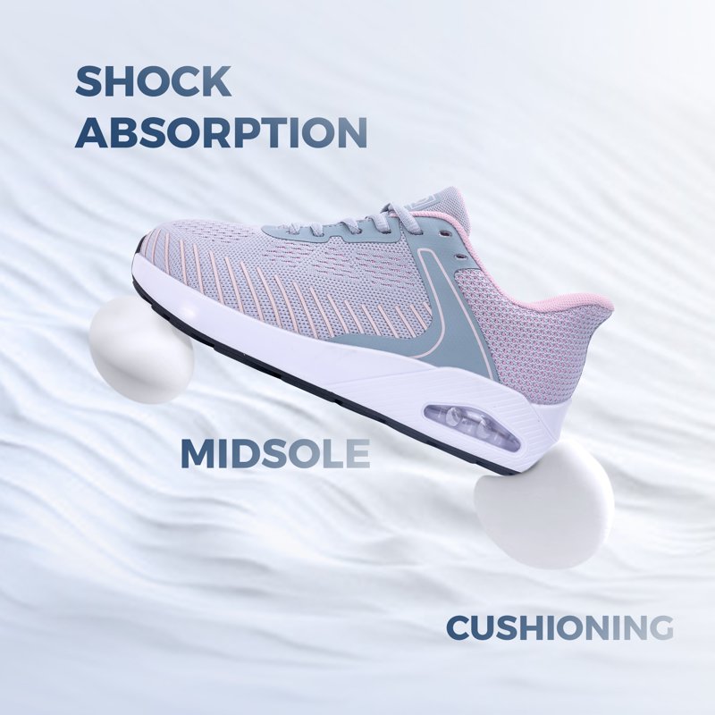 Women's Wide Walking and Running Shoes Slip-On Tennis Sneakers Grey Pink
