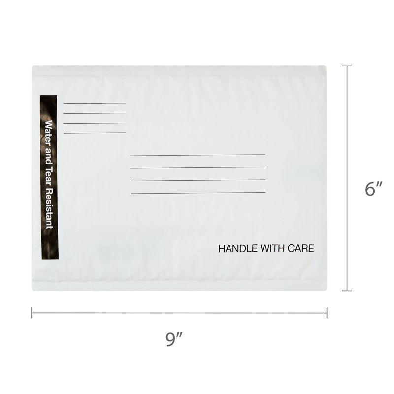 Self-Sealing Poly Bubble Mailers 6x9 Inches Pack of 10 - Padded Shipping Envelopes