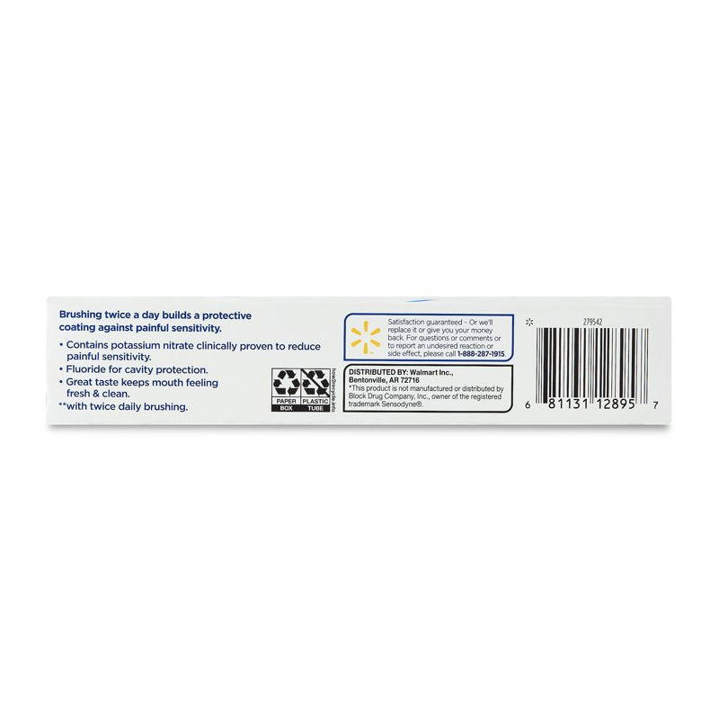 3 Pack Sensitive Whitening Toothpaste - Fluoride & Potassium Nitrate 4 oz