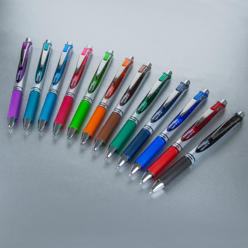 Gel Pen with 0.7mm Metal Tip - Pink Ink, Smooth Fast-Drying Liquid Gel