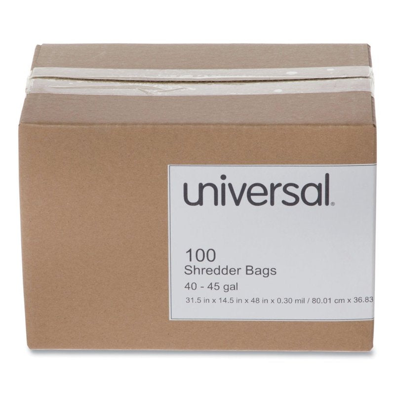 40-45 Gallon Capacity Heavy-Duty Clear Garbage Bags - 100 Pack