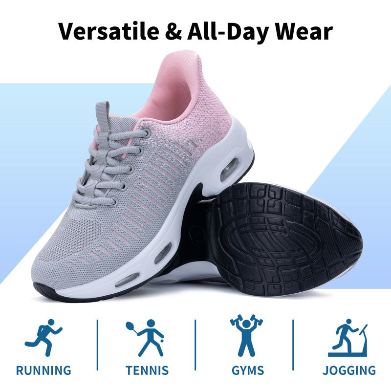 Women's Slip-On Athletic Sneakers - Comfortable Easy Wear Tennis Shoes
