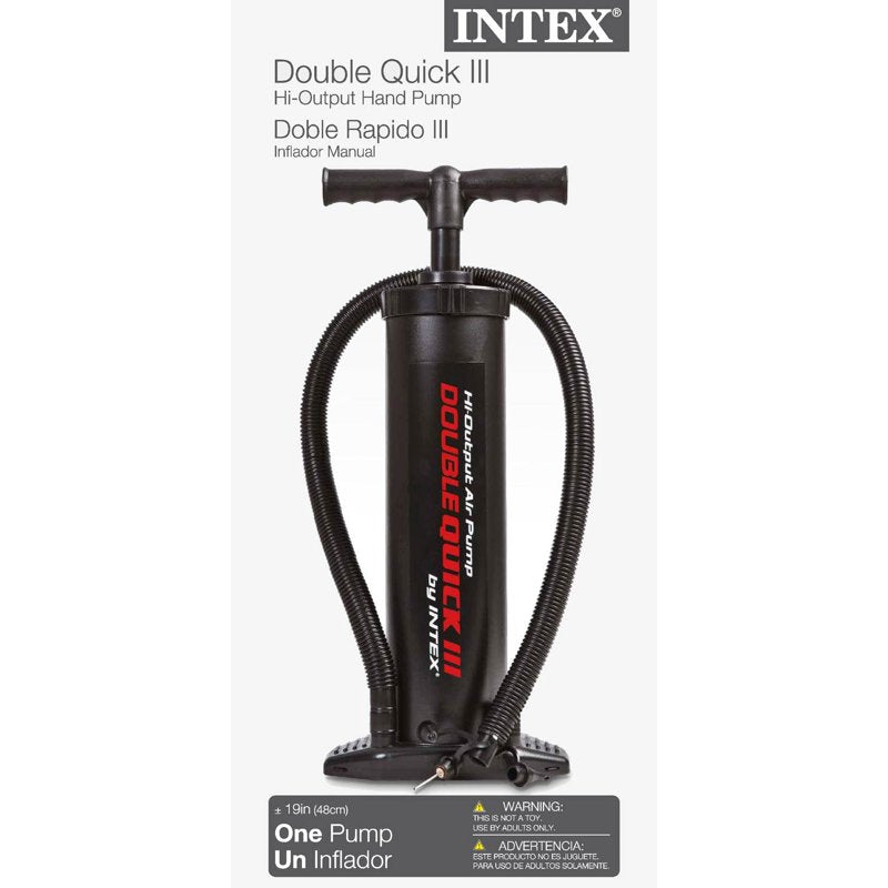 Pool Hand Pump Deluxe 19 Inch Double Action Inflator & Deflator