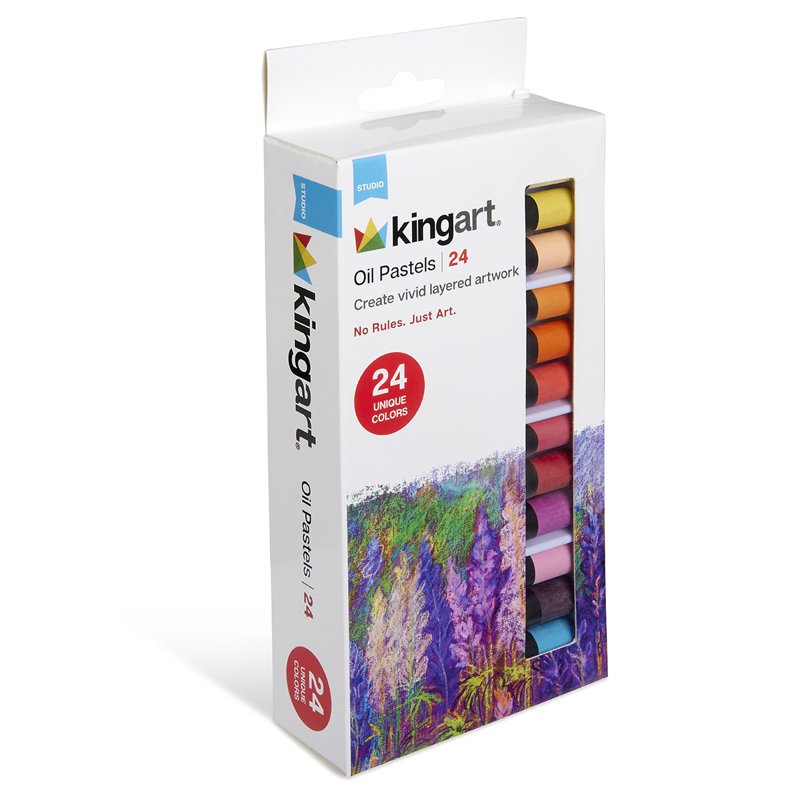 Artist Oil Pastel Set with 24 Vibrant Colors for Drawing & Mixed Media