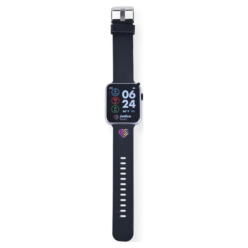Unisex Tween Smart Watch with Silicone Perforated Band - Black