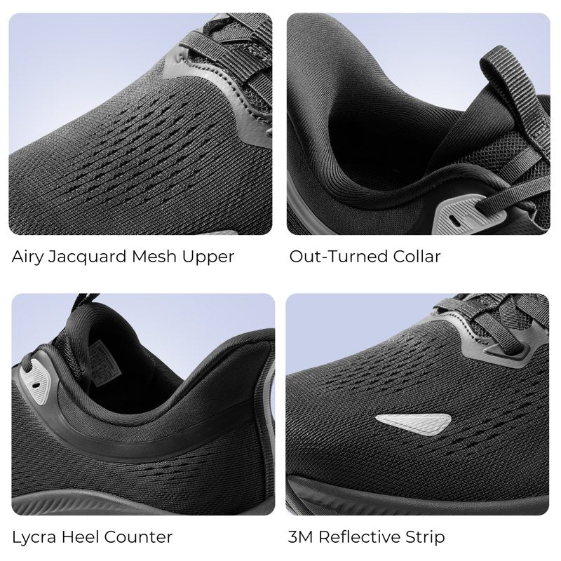 Men's Slip-On Walking Shoes with Cushioning Non-Slip Outsole Athletic Sneakers