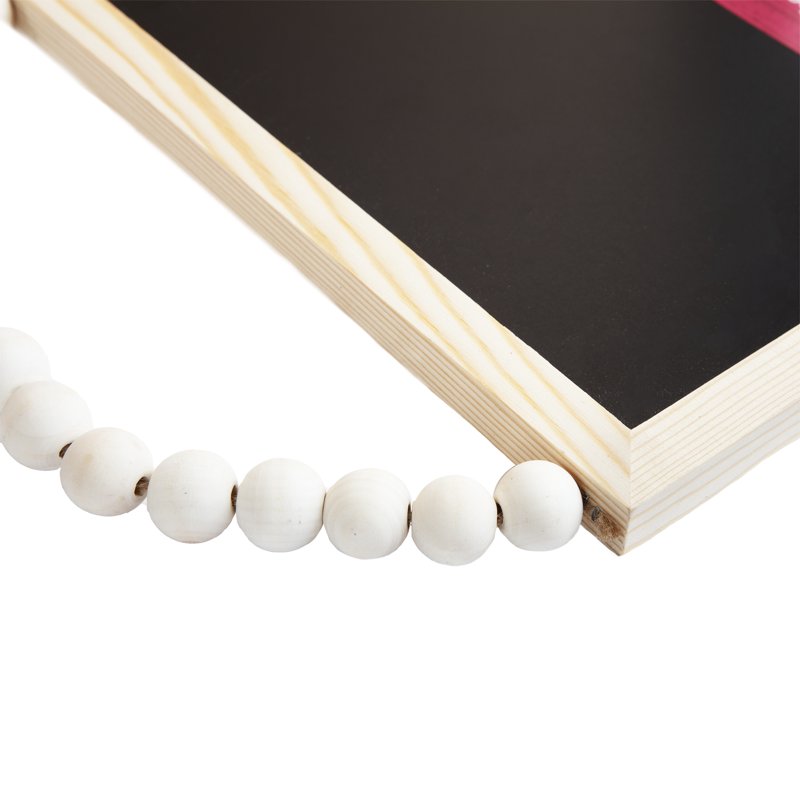 Natural Wood Frame Chalkboard with Beaded Handle - 10x10 Inches - Pack Options
