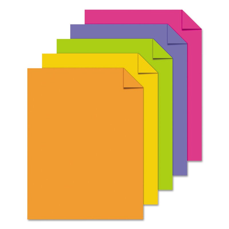 Color Cardstock Paper Pack 65 lb 8.5 x 11 Inches Bulk 250 Sheets - Vibrant Colors