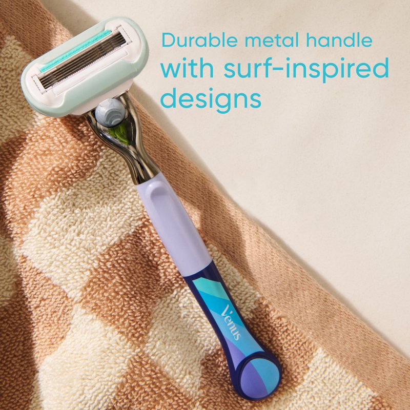 Venus Extra Smooth Sensitive Razor with Handle & 2 Refills - Summer Surf Edition