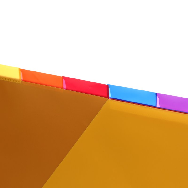 Plastic Binder Dividers with 2 Pockets & Big Insert Tabs - Letter Size, Durable Set