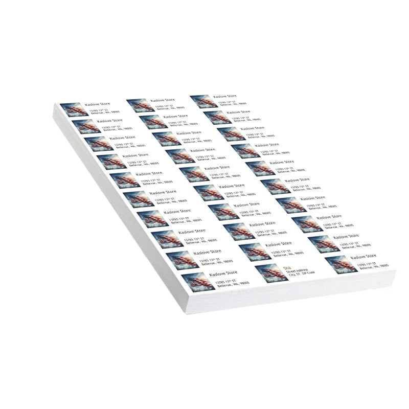 Personalized Address Labels Set of 150 - Custom Mail Stickers with American Flag Style