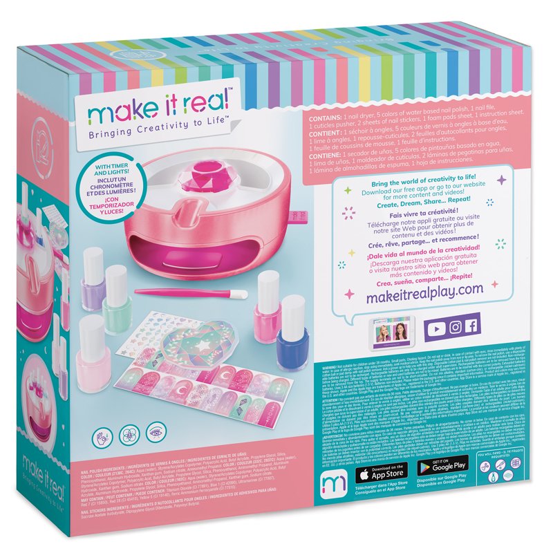 Kids Nail Art Kit with UV Nail Dryer - Complete At-Home Manicure Set for Tweens & Girls