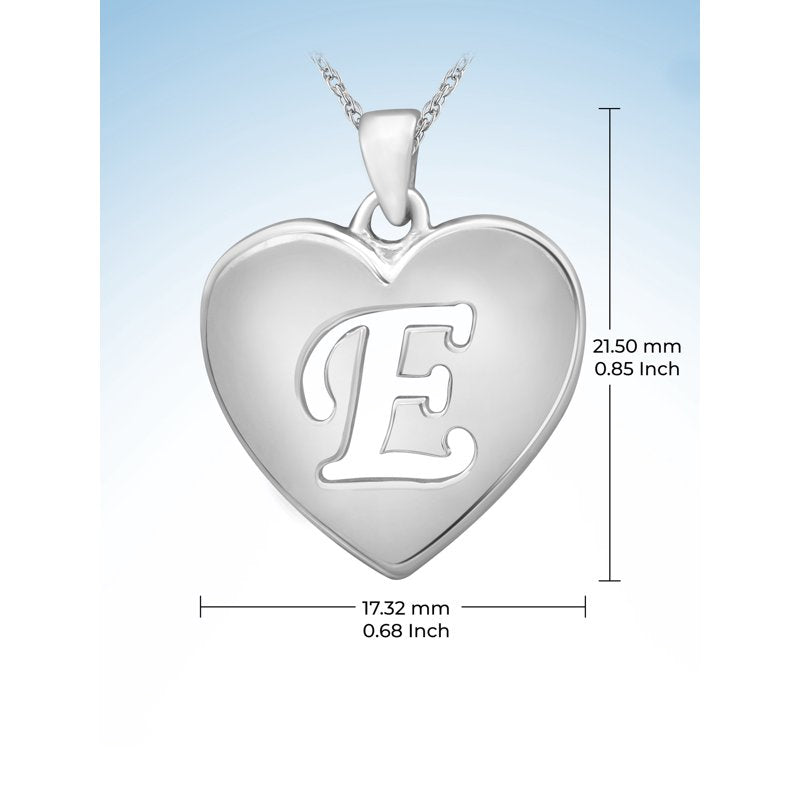 Personalized Sterling Silver Initial Letter Pendant Necklace for Women