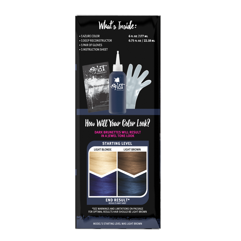 Semi-Permanent Hair Dye Kit with Conditioner - Multiple Colors