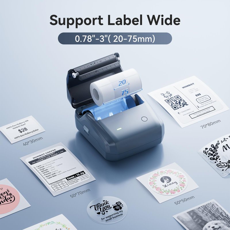 Wireless Barcode Label Maker Printer 3-Inch Thermal Sticker Machine