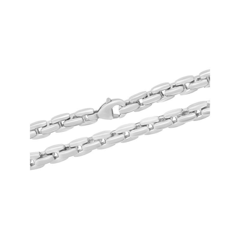 Men's Stainless Steel H-Link Chain Necklace 24 Inch - Modern Jewelry