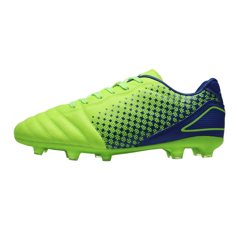 Dream Pairs Men's Firm Ground Soccer Cleats - Royal Blue/Neon Green, 10.5W, Wide
