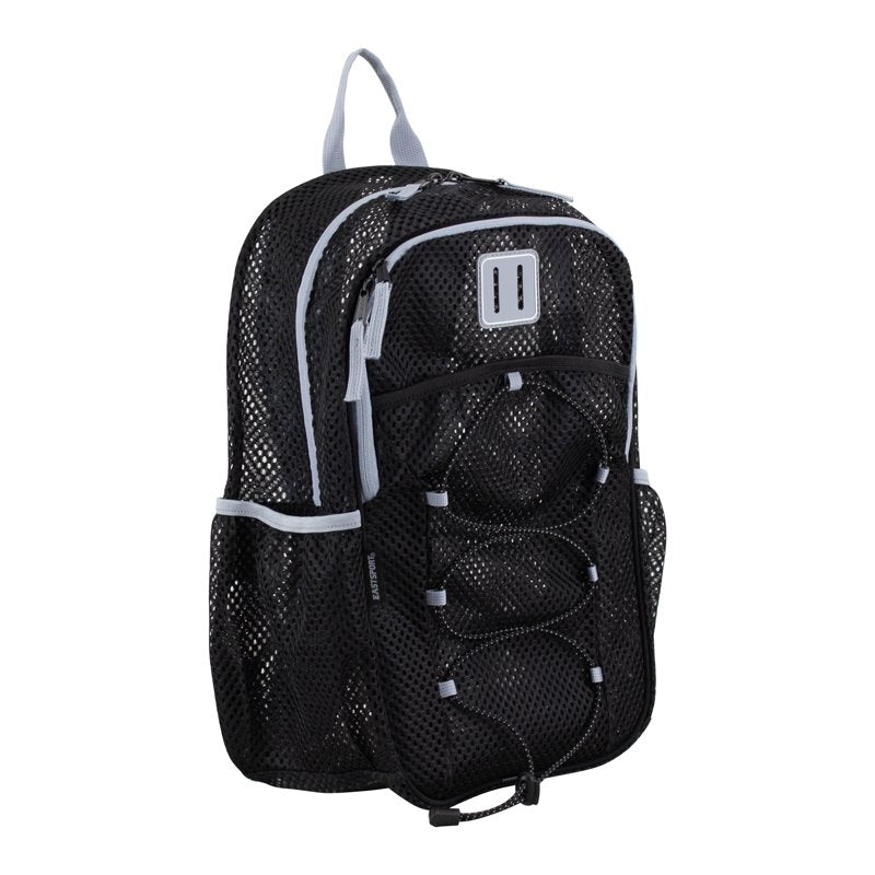 Unisex 17-Inch Mesh Backpack with Multiple Compartments and Hydration Pockets