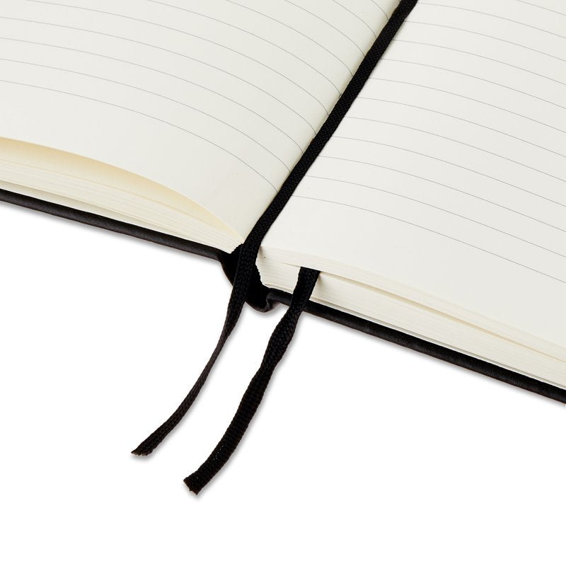 Simulated Leather Journal with 240 Ruled Pages - A5 Size, Black
